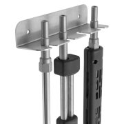 Veggholder for lanser med KEW, 4 rom, 40x210 mm, rustfritt stl