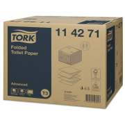 Tork T3 114271 Toalettpapir Ark Advanced 2-lags, 36 pk, 8712 ark