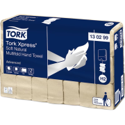 Tork 130299 Xpress Soft Multifold hndklelaken, naturlig, 2-lags, 21x180 ark