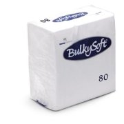 BulkySoft serviett, 33x33 cm, 3-lags, 1/8 brettet, hvit, 1600 stk.