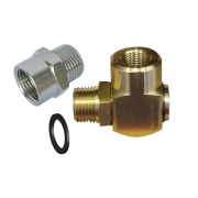 Svivel 3/8F - 1/2M for slimline industriell slangetrommel, med tuppehylse for 1/4