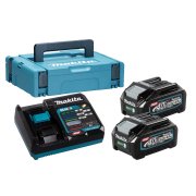 Makita Batteripakke 2 x 4.0AH + 1 x enkelt lynlader