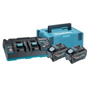 Makita Batteripakke 2 x 5.0AH + 1 x dobbelt lynlader
