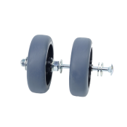 Topphjul til Dirks stige, 2 stk - komplett sett med bolt/mutter