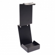 Lsbar flaskeholder til veggfeste - svart