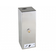 Kanyleboks med ls, rustfritt stl, 1 l