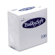 Serviett BulkySoft 24x24cm, milj�merket, hvit, 2000 stk