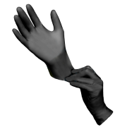 Nitril Engangshansker, svart, pudderfri, 100 stk.