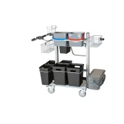 Tina 402026 Eksklusiv vogn, 7x avfall 2x6 l btte + moppboks