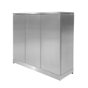 Avfallsbeholder, med frontd�r, rustfritt st�l, 3 x 95 l