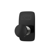 Tork veggkrok rustfritt st�l, svart