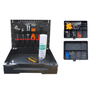 Verktykasse for rentvannssystemer med reservedelsbokser 14501-04 og 14501-05