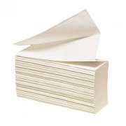 Hndtrkeark, Z-fold nyfiber, hvit 2-lags, 23,5x24 cm. 4000 ark