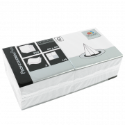Fasana Middagsserviett 40x40 cm, 3-lags, 1/4 fold, hvit, 1000 stk.