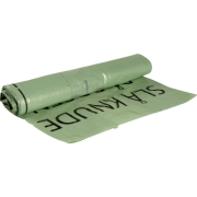 Matavfallspose, C-fold, 20 l, transparent grnn, LDPE/resirkulert, 40x50cm, 50 rl