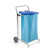 Sekkestativ med fot/h�ndbetjent lokk for 100 L. sekker