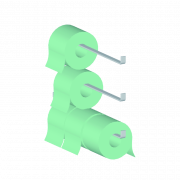 DIT Papirrullholder m. 3 ben