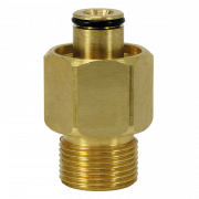 Adapter K-lock 22mm. utvendig gjenge, messing, max. 400 bar / 150C