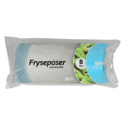 Frysepose, LLDPE Borstar, 25my, 25x50 cm, 8 l, 50 stk/rl. - 24 ruller