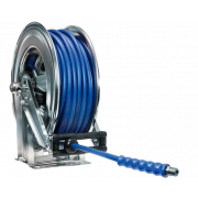 Automatisk rustfritt hytrykksslangetrommel 544 inkl 30 m. bl 1-lags DN10 slange - 210 bar