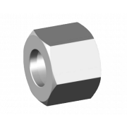 Mutter - forniklet messing, gjenge