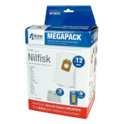 Stvsugerposer til Nilfisk, MEGAPAK, 12 stk inkl. 3 motorfilter + 5 luftfrisker