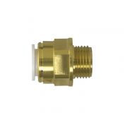 John Guest Lige kobling med utvendig BSP gjenge (messing) 12mm rr ut