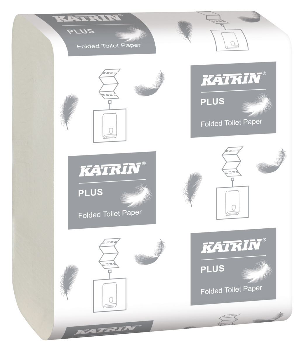 Katrin 56156 Plus Toilet papir i ark, 2lags, 23x10,3cm, 40 x 250 ark