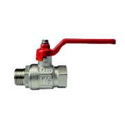 Kuleventil langt hndtak, forkrommet messing, PTFE pakning, VA godkjent, n/m