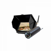 CCTV trdls kamera og monitor kit med integrert batteri og lader