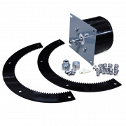 12 V Motor til frittstende hytrykkslangetrommel med elektrisk motor - inkludert drivhjul