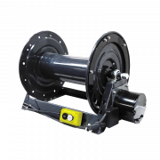 Frittstende hytrykksslangetrommel 135 meter med 12 V elektrisk motor uten slange