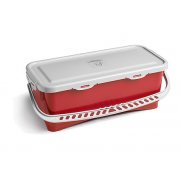 Hermetisk lukket btte med lokk, 10 L. Rd