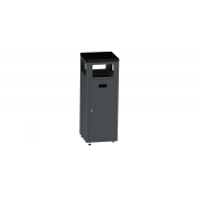 Caro avfallsbeholder, koksgr galvanisert stl med hy topp, 90 l