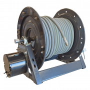 Frittstende hytrykksslangetrommel med 12 V elektrisk motor