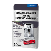 Cleanosan Rense- og avkalkingsfliker for espressomaskiner 10 stk.