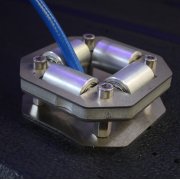 Slangefringsrulle, rustfri med gulvgjennomfring