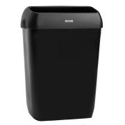 Katrin 92285 Avfallsbeholder 50 L, plast, sort med lokk, for veggoppheng