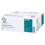 Papernet Hndtrkepapir Dissolvetech, V-fold TAD ny fiber, hvit, 2-lags, 24x21cm 3750 ark