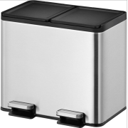 Pedalbtte, EKO Essential, 2x10 l, matt stl, 2-rom