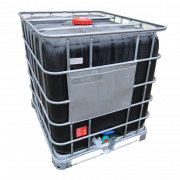 Stasjonr vanntank 1000 L, 225 mm lokk - Sort