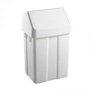 Avfallsbtte, 12 L, svinglokk - hvit