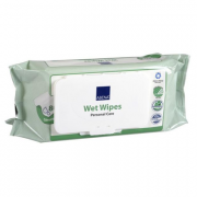 Abena Vtservietter 18x20cm, hvit, med plast lokk, 80 stk.